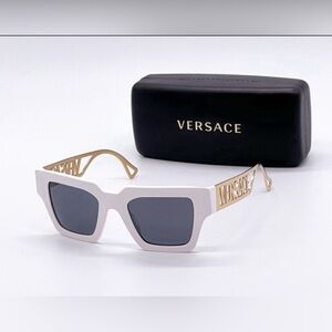 Versace VE4431 Sunglasses with White Frame and Gold